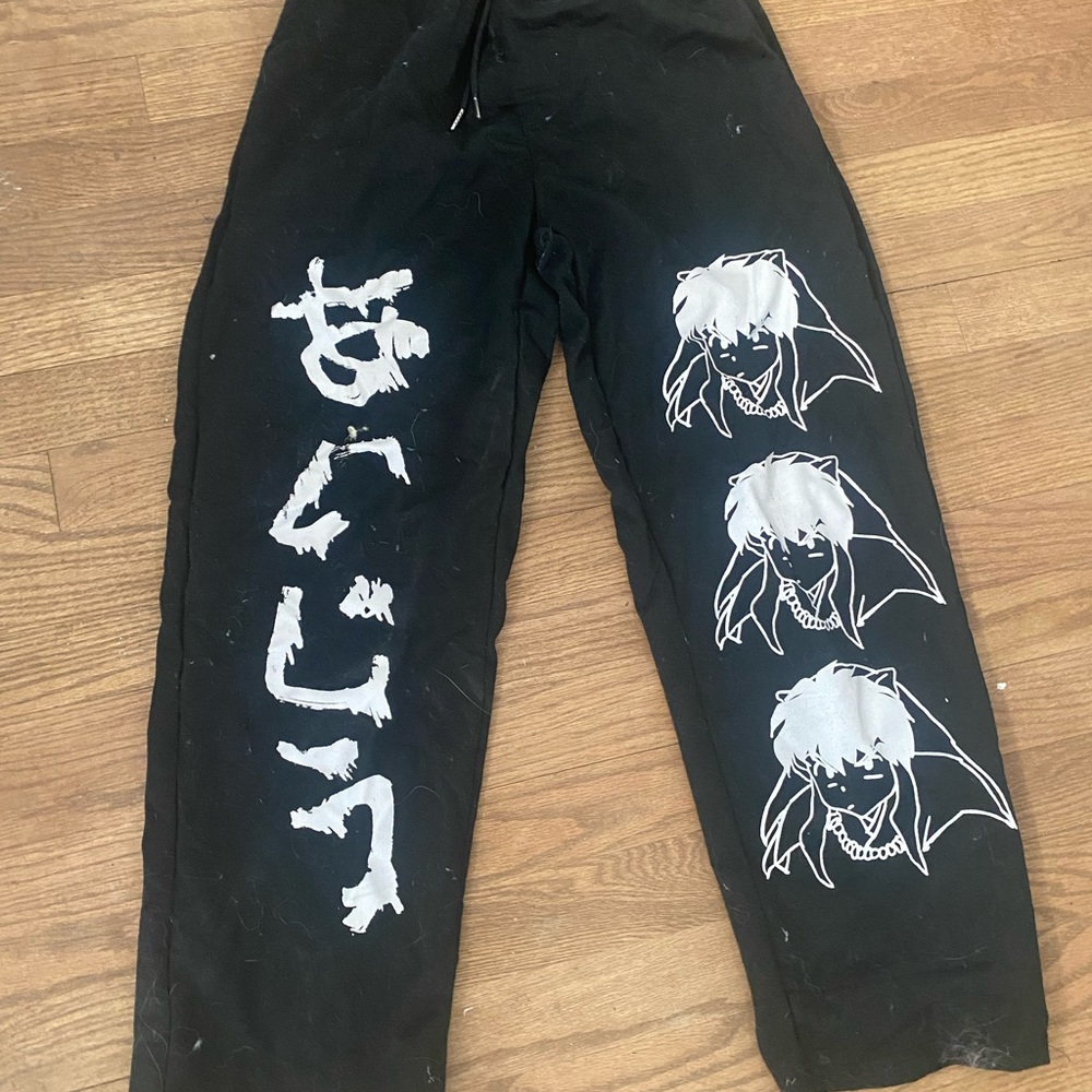 Black anime sweatpants
